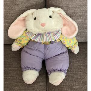 Vtg 1995 Well Made Toy Mfg Corp 21” Bearded Easter Rabbit Stuffed Animal Plush